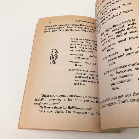 Vtg 1985 Poohs Workout Book Ethan Mordden Softcover Penguin  Books - Picture 13 of 16